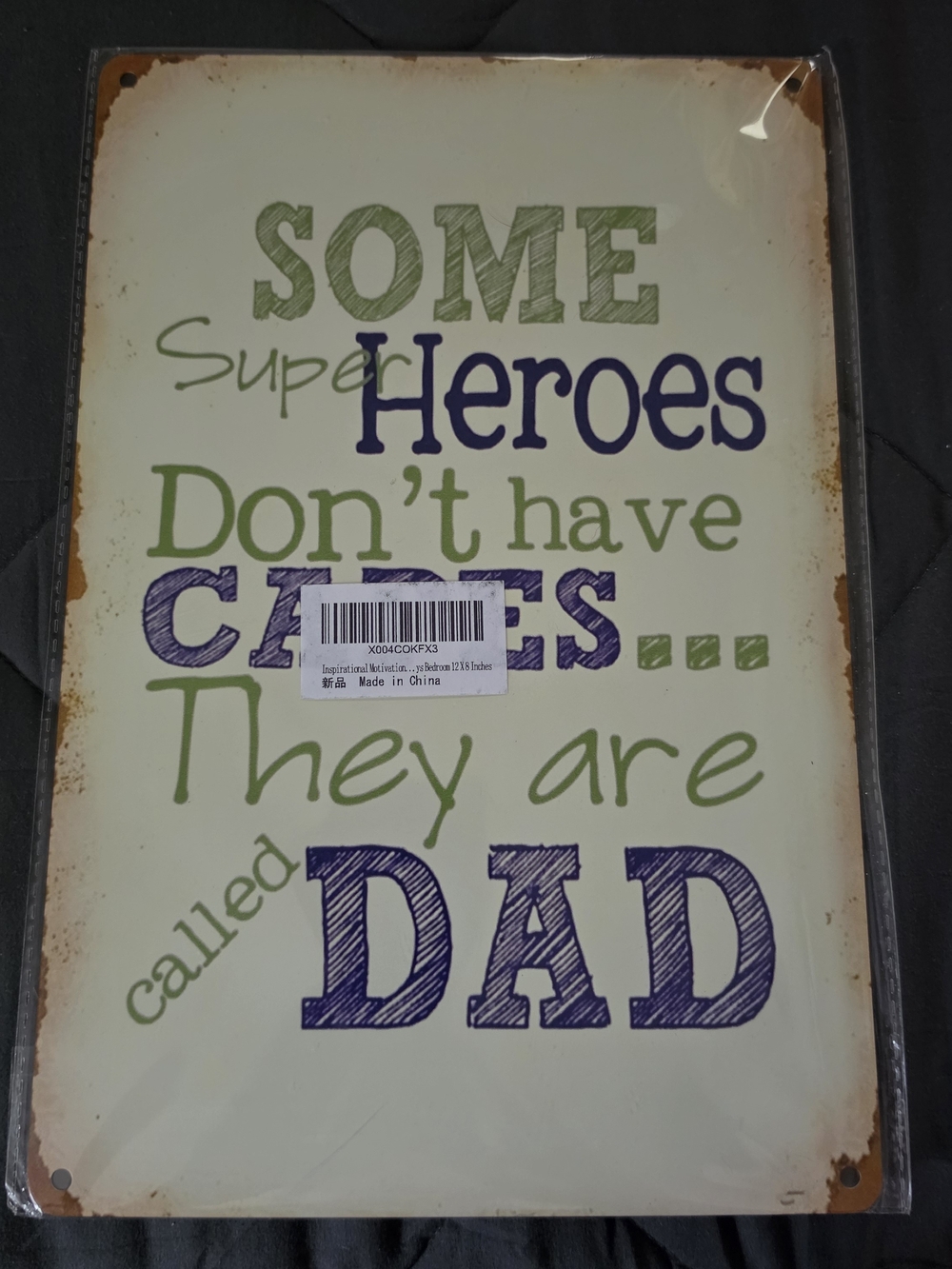 Some Heroes Are Called Dad Decorative Wall Sign - Green & Navy